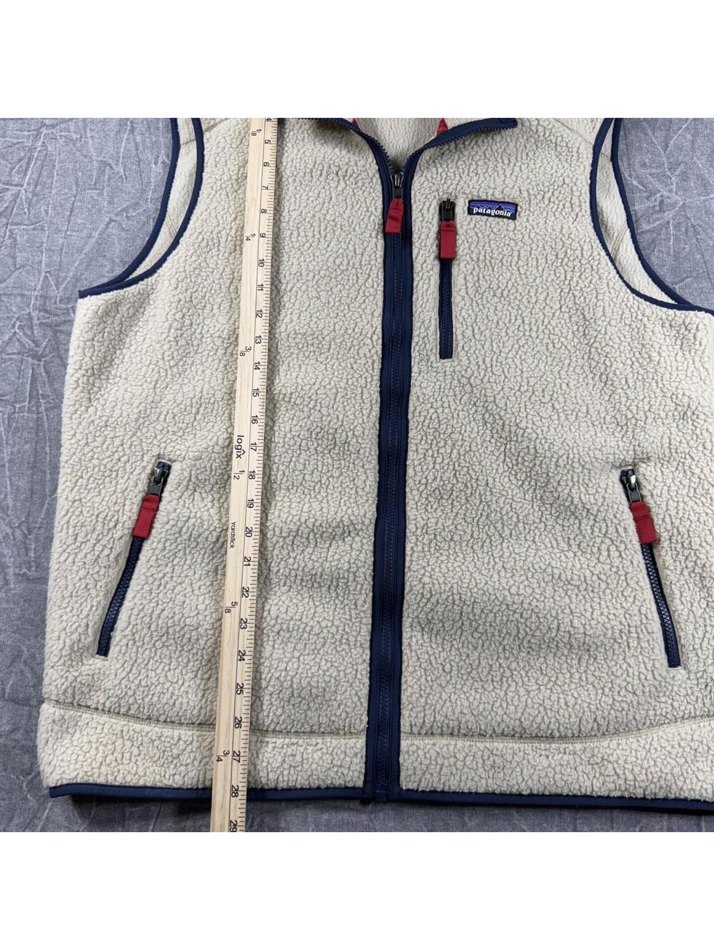 Patagonia Vest Women's XL Cream Fleece Full Zip - Picture 2 of 4